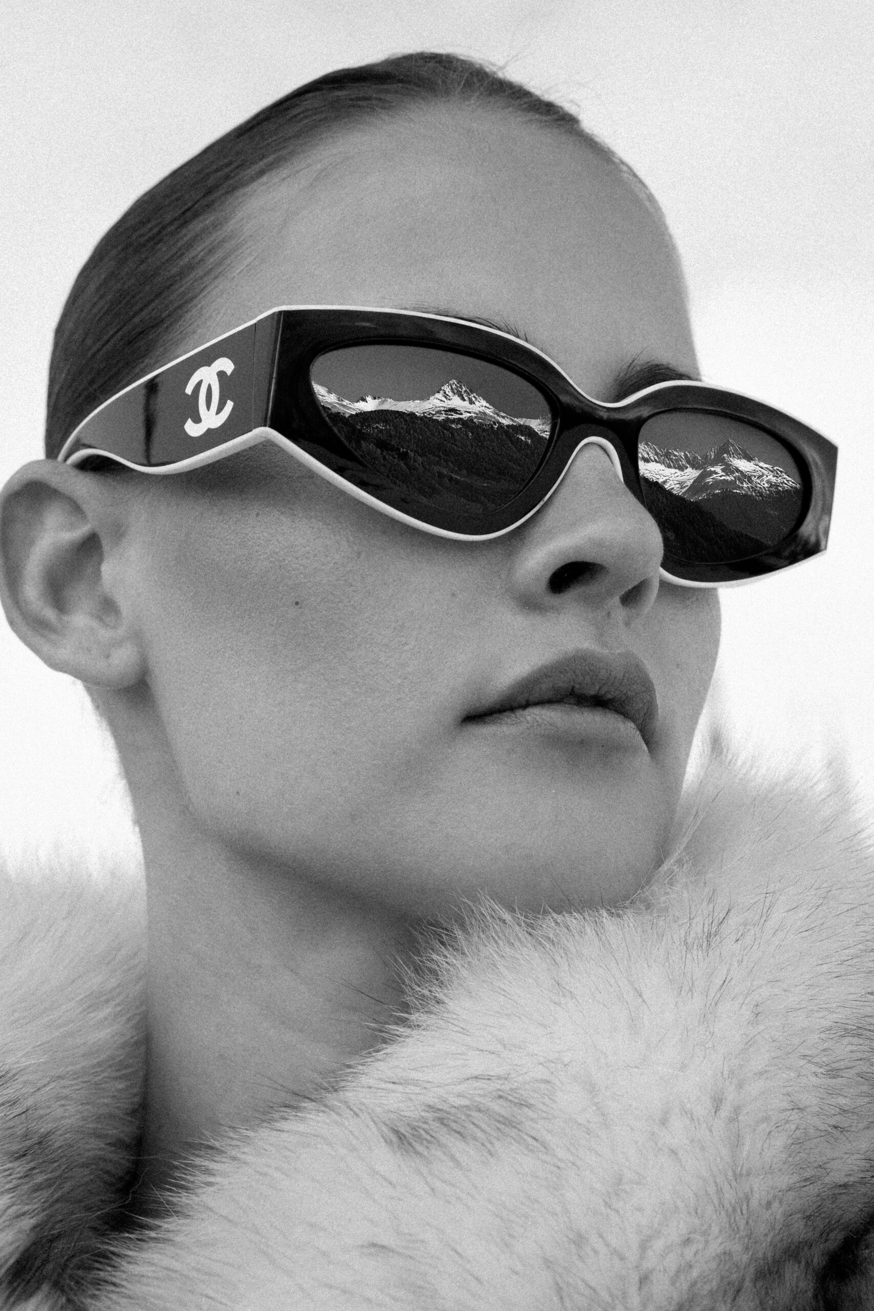 Luxury bridal portrait in St. Moritz